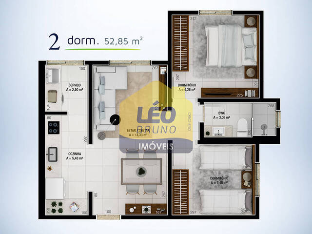 #160 - Apartamento para Venda em Içara - SC - 3